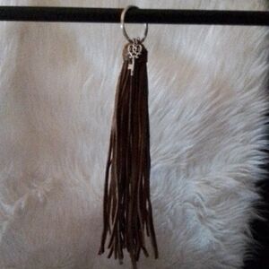 Brown Tassel Keychain